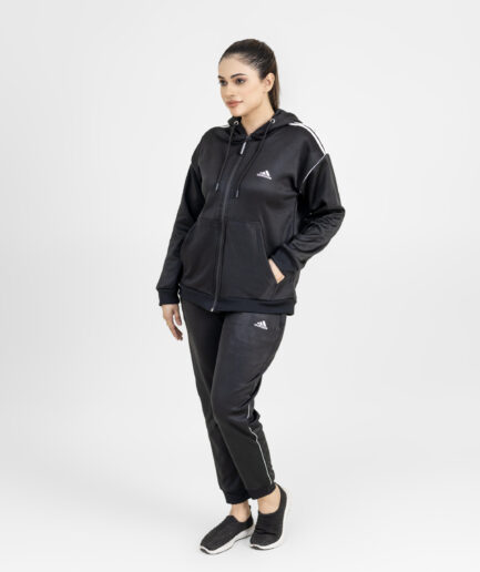 Black Addidas track suit