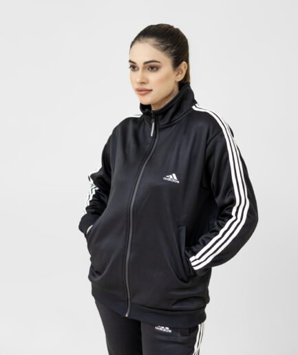 Black Addidas track suit