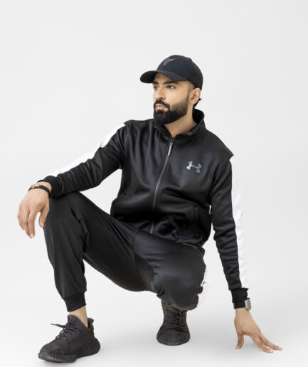 Black Under Armour track suit